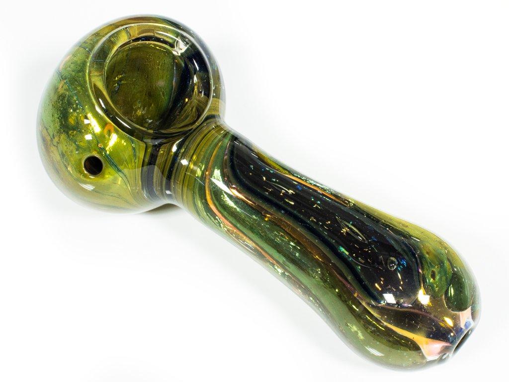 Gold Fumed Dichroic Glass Pipe